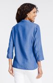 Chemise brodée en lyocell