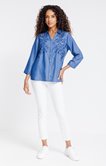 Chemise brodée en lyocell