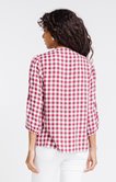 Blouse vichy brodée