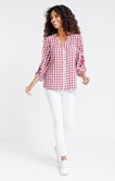 Blouse vichy brodée