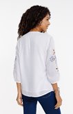 Blouse avec manches brodées