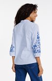 Chemise rayée brodée