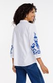 Chemise unie brodée
