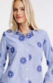 Chemise rayée brodée