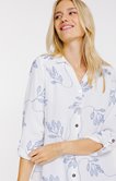 Chemise unie brodée