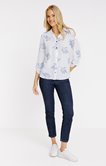 Chemise unie brodée