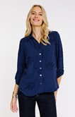 Chemise unie brodée