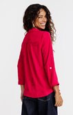 Chemise unie brodée