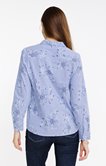 Chemise rayée à imprimé fleurs
