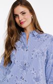 Chemise rayée à imprimé fleurs