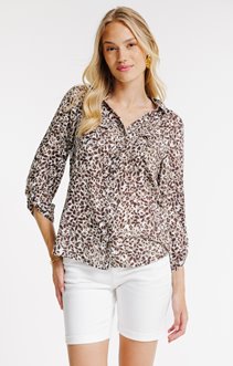 Chemise à imprimé léopard