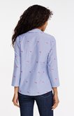 Chemise rayée à fleurs