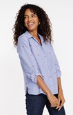 Chemise rayée à fleurs
