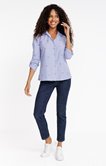 Chemise rayée à fleurs