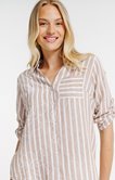 Chemise rayée imprimée
