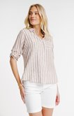 Chemise rayée imprimée