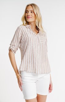 Chemise rayée imprimée