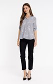 Chemise unie brodée