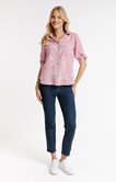 Chemise unie brodée