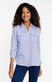 Chemise rayée avec fleurs