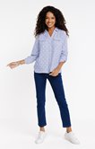 Chemise rayée avec fleurs