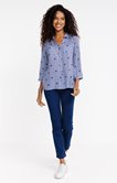 Chemise imprimée carreaux et coeurs