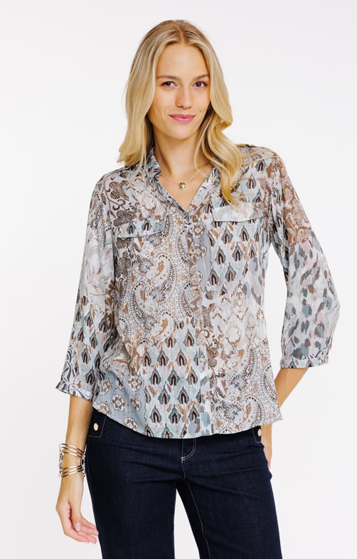 Chemise imprimé patch
