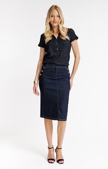 Jupe midi en denim