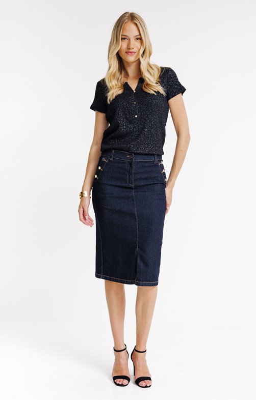 Jupe midi en denim