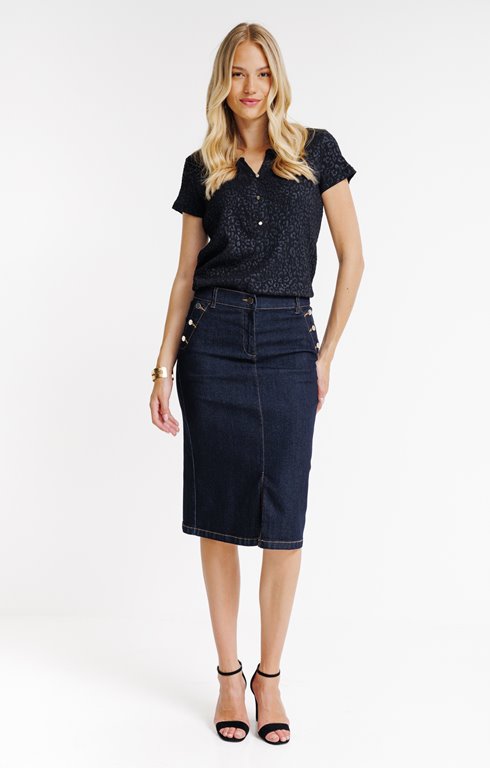Jupe midi en denim