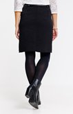 Jupe genoux en jacquard avec ceinture