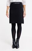 Jupe genoux en jacquard avec ceinture