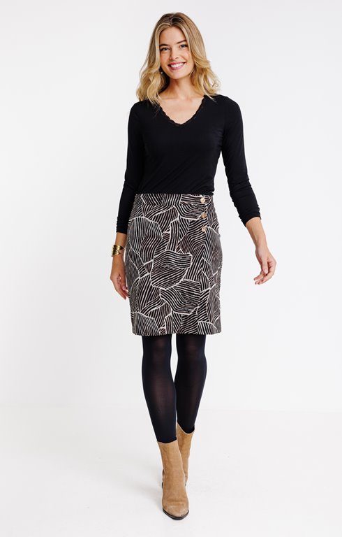 Jupe portefeuille Jacquard