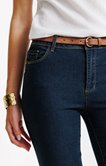 Pantalon 7/8 jean coupe droite