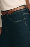 Pantalon 7/8 jean coupe droite