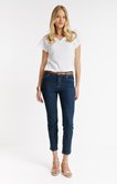Pantalon 7/8 jean coupe droite