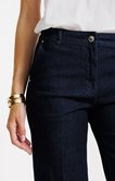 Pantalon jean large plis marqués