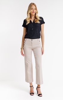 Pantalon à pont coupe large