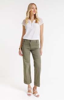 Pantalon à pont coupe large