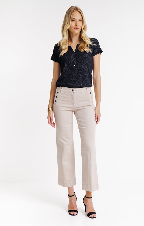 Pantalon à pont coupe large