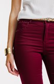 Pantalon 7/8 coupe slim avec ceinture
