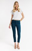 Pantalon 7/8 coupe slim avec ceinture