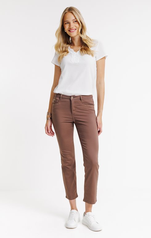 Pantalon 7/8 coupe droite