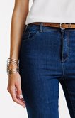 Jean 7/8 coupe droite avec ceinture