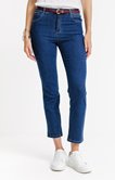 Jean 7/8 coupe droite avec ceinture