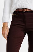 Pantalon 7/8 coupe slim avec ceinture