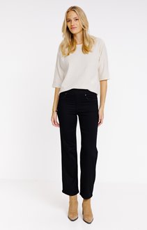 Tregging jean noir coupe large