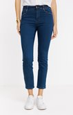 Jean 7/8 coupe slim detail léopard poche