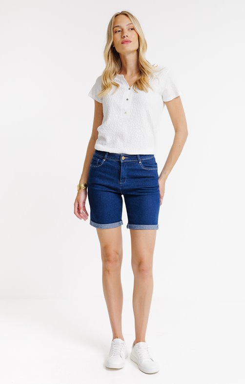 Short jean roulotte