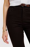 Pantalon 7/8 coupe droite avec ceinture